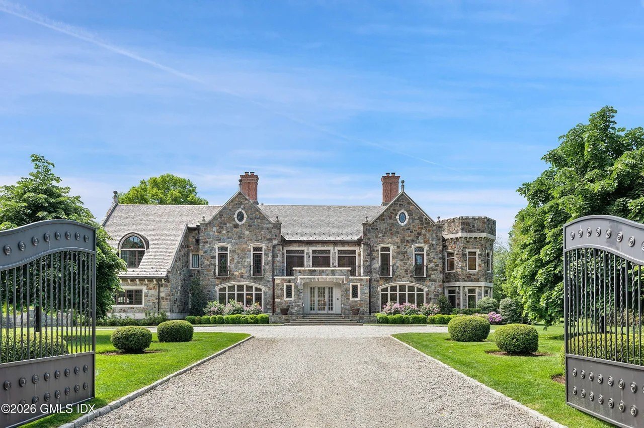 $13.5 Million Custom Stone Manor Brings Old-World Castle Charm to One of Connecticut’s Most Exclusive Communities